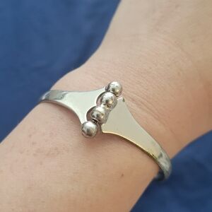 Silver Bracelet with Bead Accents